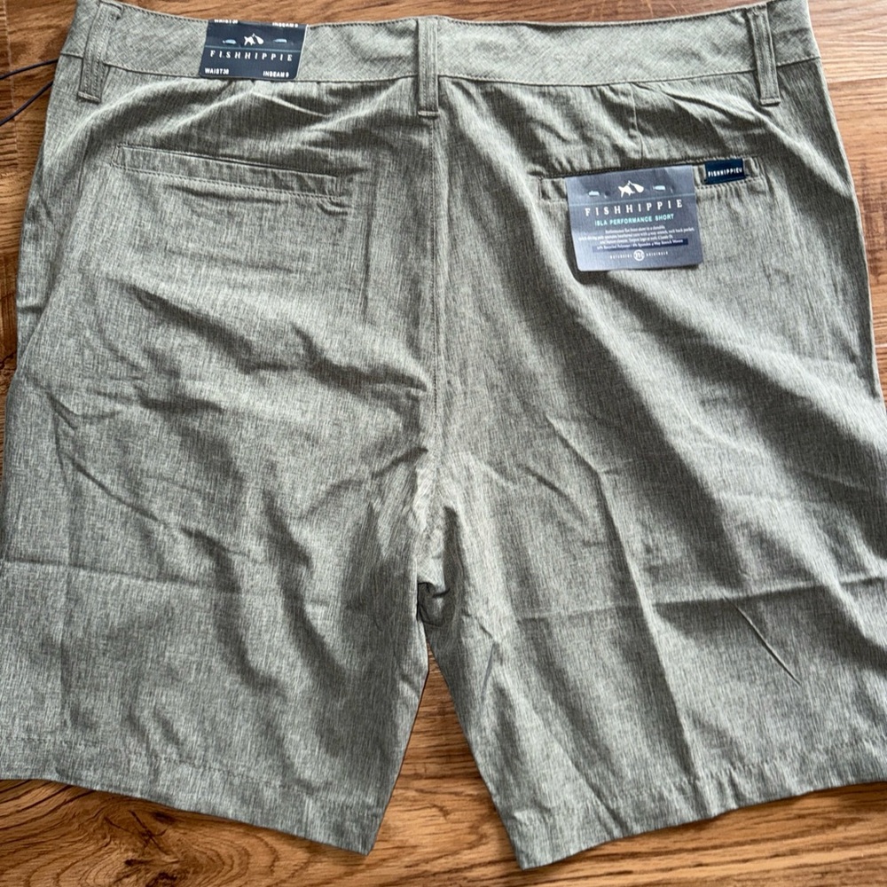 FISH HIPPIE Men's Isla Performance Shorts Gray Size 38 NEW With Tags - Picture 3 of 8